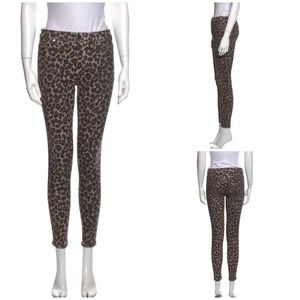 Veronica Beard Brooke Skinny Mid-rise Cheetah Print Jeans Women’s Size 26
